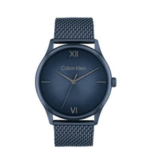 CALVIN KLEIN MEN'S BLUE DIAL IONIC PLATED BLUE STEEL BRACELET WATCH - 25200451
