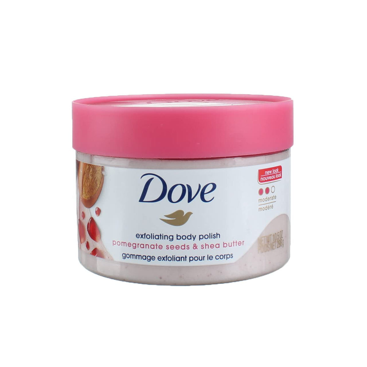 Dove Exfoliating Body Polish Body Scrub, Pomegranate & Shea (Pack of 4)