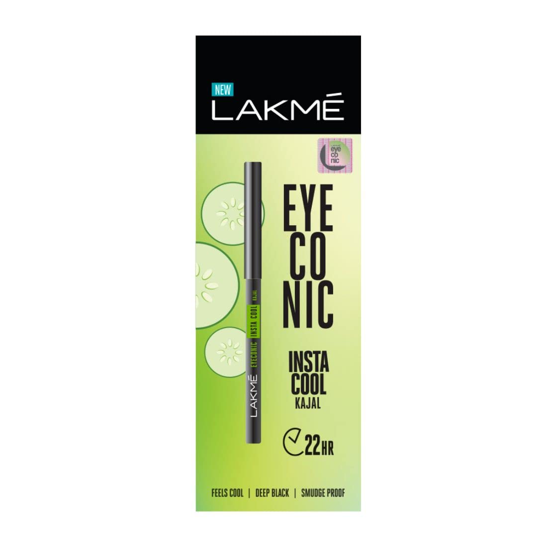 Lakme Insta Cool Kajal for Women, Black, 0.35 g (Pack of 1)