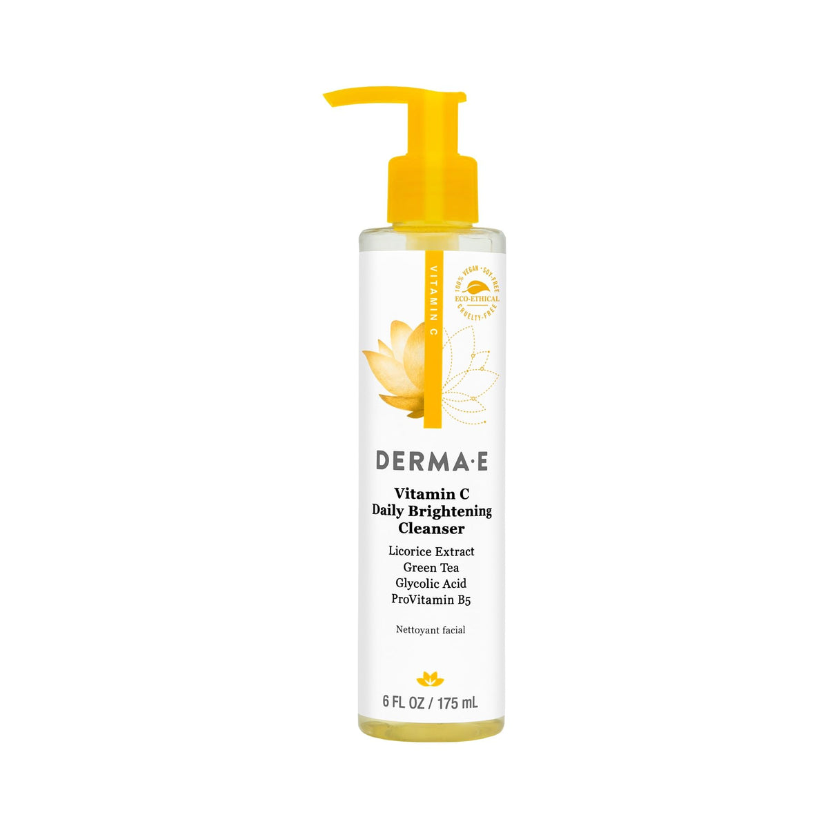 Derma E Vitamin C Daily Brightening Cleanser With Licorice Extract 6 Fl Oz