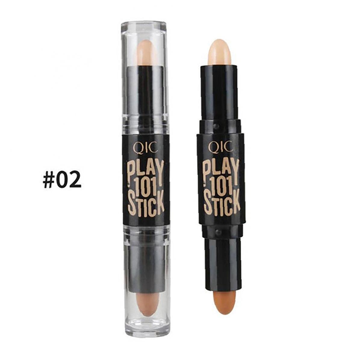 Double Ended Wonder Contouring Pen Bronzer and Highlighter Stick Facial Makeup Contour Concealer Cosmetic for 3D Makeup Effect(2) Suitable for Women of All Ages