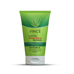 Vince Aloe Vera Face Wash - Deep Cleansing & Moisturizing - Soothes Skin, Tightens Pores, Reduces Blemishes, Promotes Healthy, Radiant Skin, 120ml