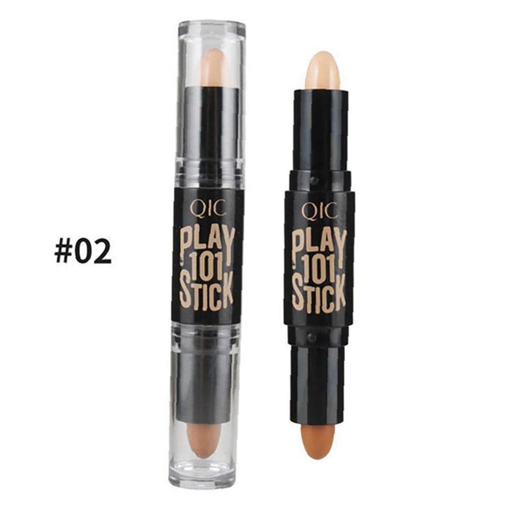 1Pc Double Ended Wonder Contouring Pen Bronzer And Highlighter Stick Facial Makeup Contour Concealer Cosmetic For 3D Makeup Effect(2#)