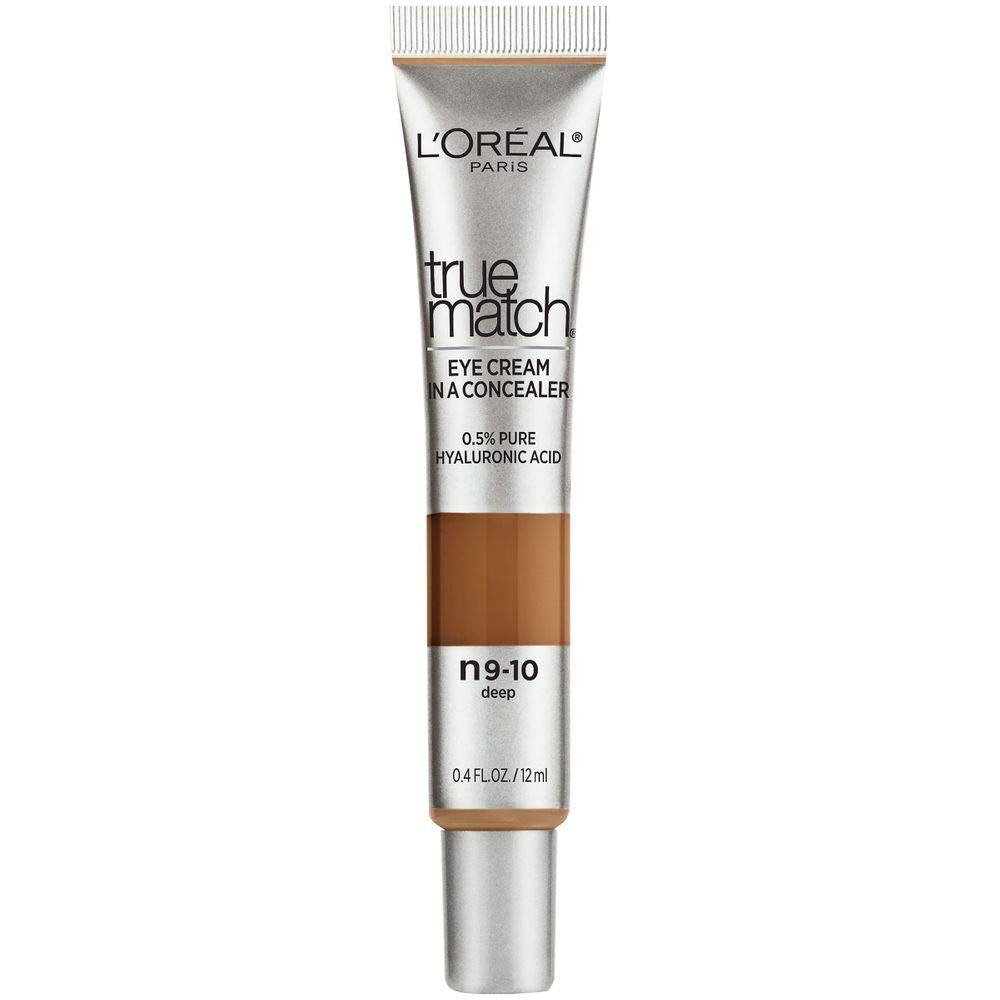 L’Oréal Paris L'OREAL True Match Eye Cream in a Concealer, 0.5% Hyaluronic Acid, Deep N9-10, 0.4 fl. Oz