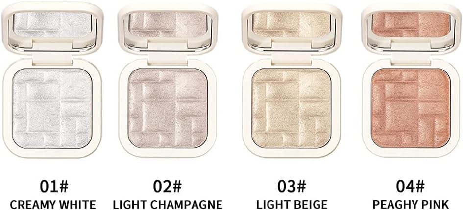 NLLNT Highlighter Palette，Highlighter Makeup Palette, Face Illuminator Makeup Palette,Glow Bronzer Highlighter Powder Kit