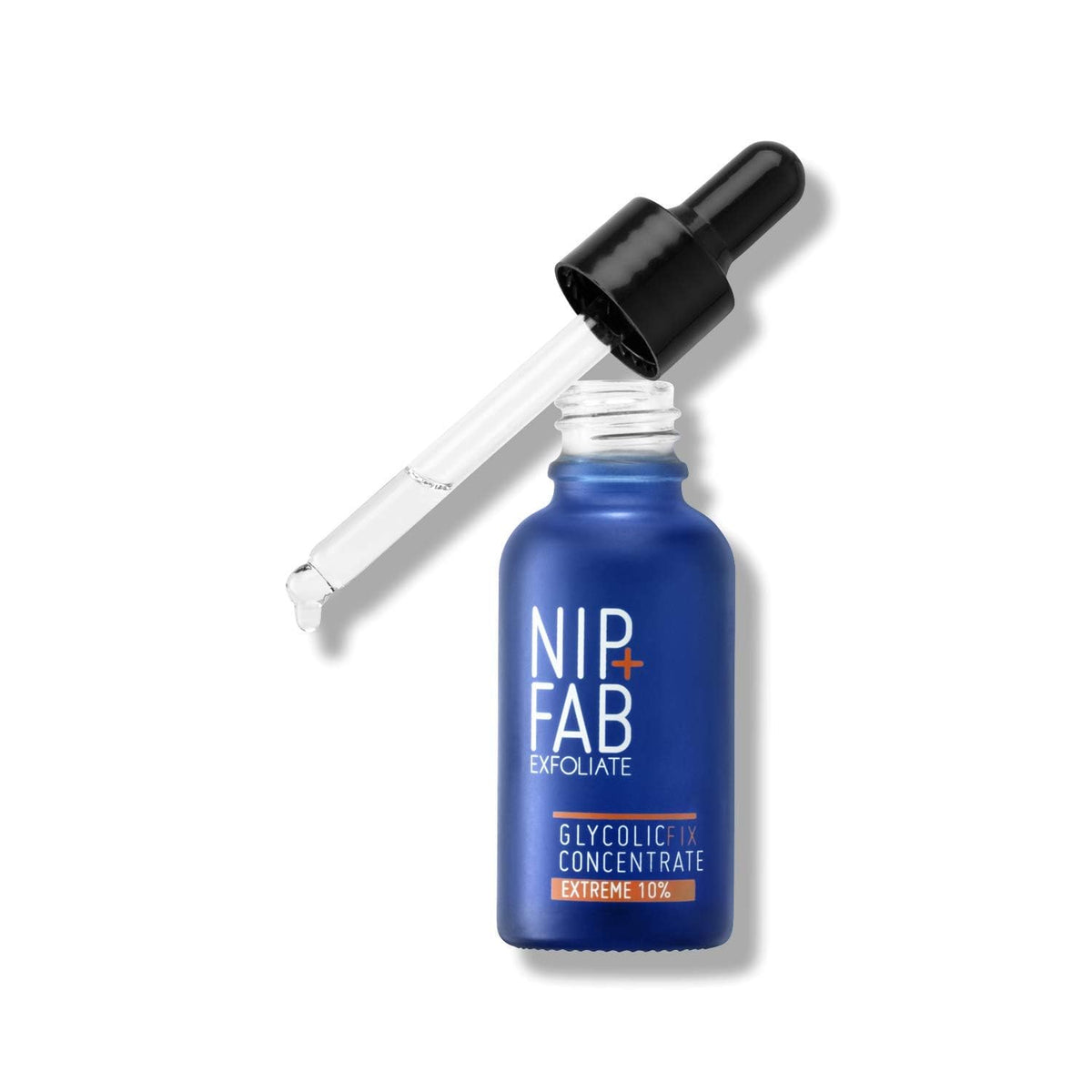 Nip+Fab Glycolic Acid Fix Extreme Booster 10% AHA Liquid Face Drops with Glycolic, Amino Acid, Allantoin for Skin Brightening Toning Exfoliation, 1 Fl Oz, Blue, 30 ml (Pack of 1)