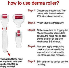 Derma Roller 4 in 1 Different Sizes with Sterile Sterilization Solution (0.5/1.0/1.5mm)