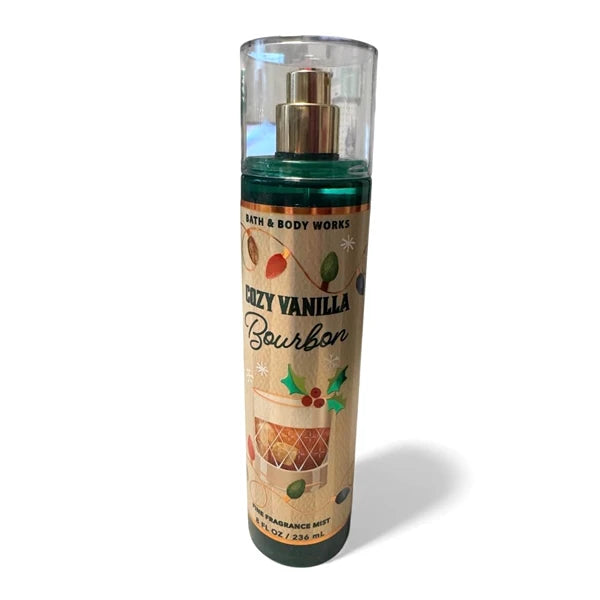 Bath & Body Works Bath and Body Works Cozy Vanilla Bourbon Fine Fragrance Mist 8 Fluid Ounce Body Spray (2023 Limited Edition)