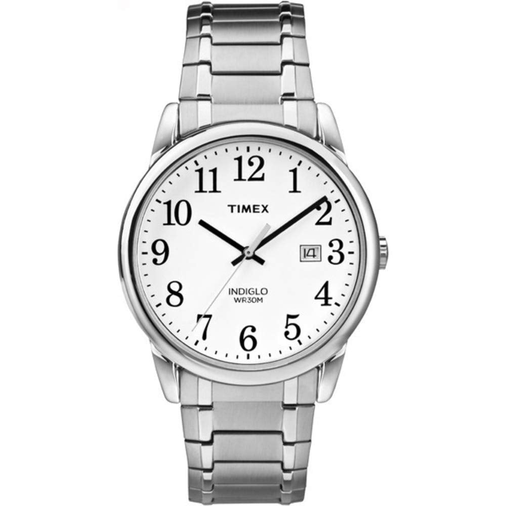 Timex Easy Reader Date Expansion Band 38mm Watch - Silver-Tone/White