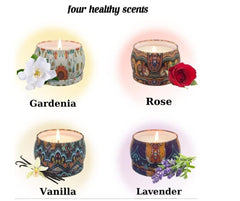 Scented Candles Gift Set for Women, Natural Soy Wax & Essential Oil, Aromatherapy Candles. Lavender, Rose, Gardenia and Vanilla., Birthday, Mother's Day, Valentine's Day, Pack of 4