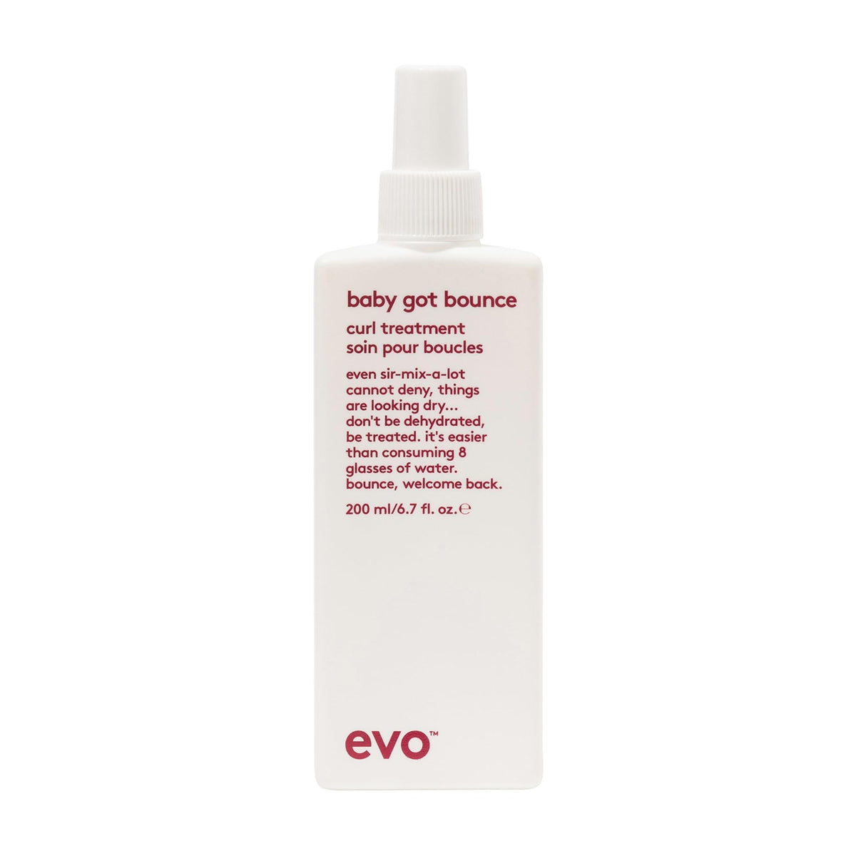 EVO Baby Got Bounce Curl Treatment - Enhances Curls with Touchable Soft Finish - Reduce Dry Frizzy Hair - 200ml / 6.7fl.oz