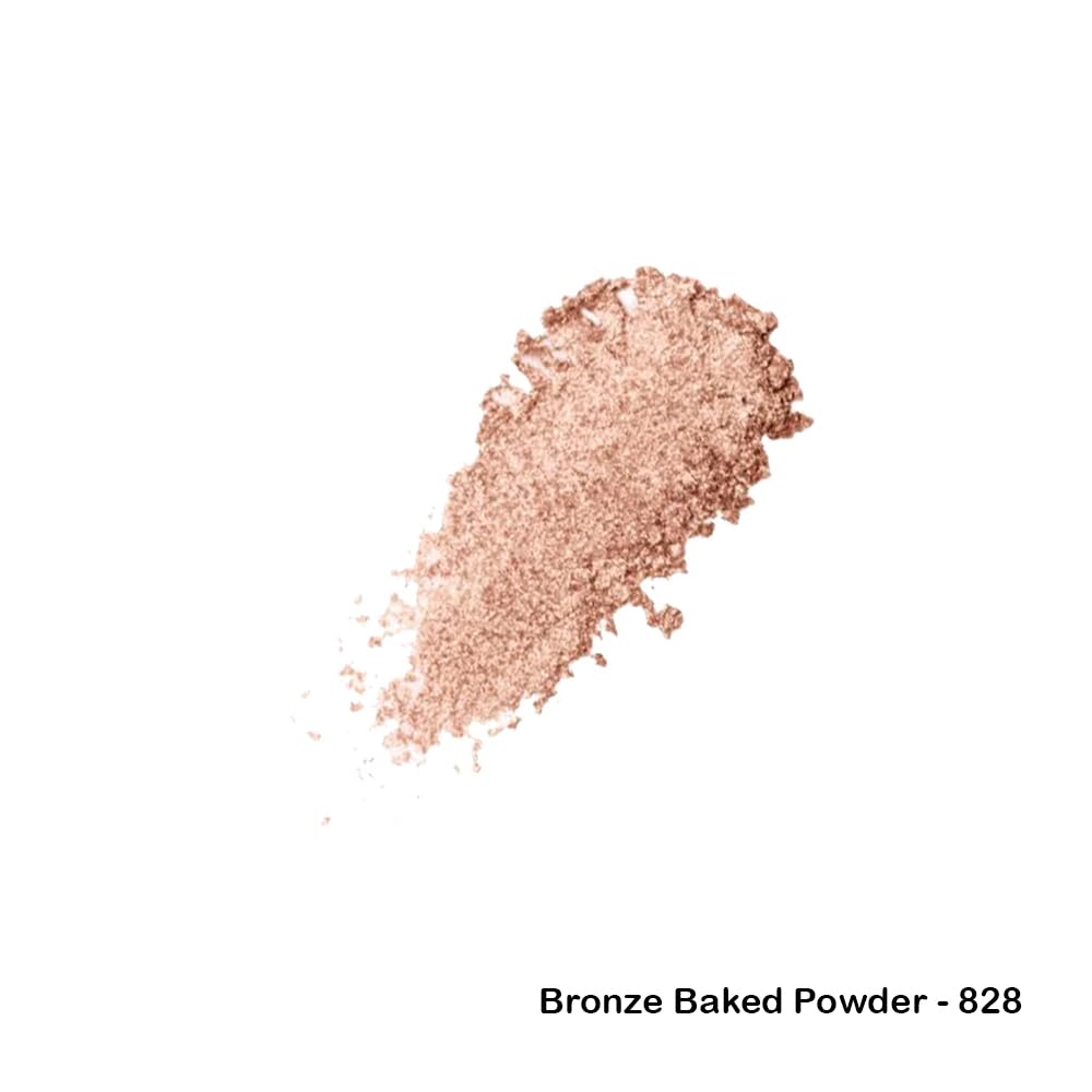 CHRISTINE Bronze Baked Powder Palette, Shimmer Shades for Face Highlighter Makeup, Highly Pigmented Illuminating Bronzer Powder Weightless Creamy Texture to settle your base (Bronze - 828)