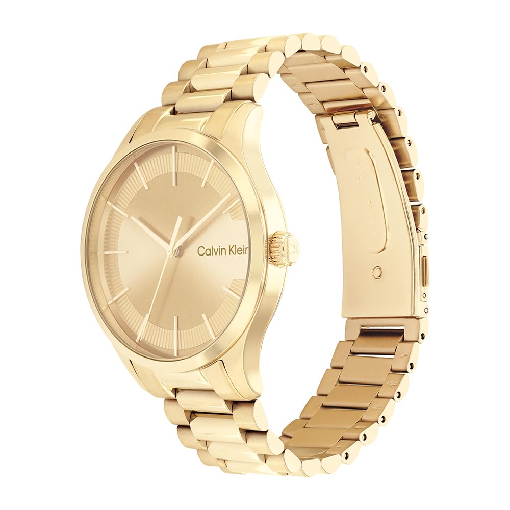 Calvin Klein CK ICONIC Unisex Watch, Analog - Champagne Gold Light