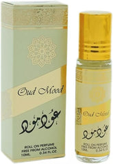 JAWAHER Oud Mood Roll On Perfume Oil for unisex, Alcohol-Free, Long-Lasting Fragrance, 10 ml - Women’s Perfume, Men's Perfume, Ideal for Travel and Gifts, Perfume For Women and Men