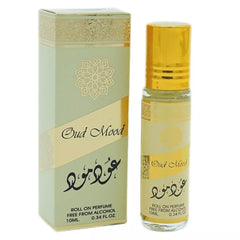JAWAHER Oud Mood Roll On Perfume Oil for unisex, Alcohol-Free, Long-Lasting Fragrance, 10 ml - Women’s Perfume, Men's Perfume, Ideal for Travel and Gifts, Perfume For Women and Men