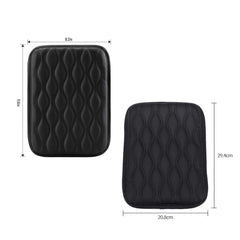 EGBANG Auto Center Console Cover, Console Cover Armrest Pads, PU Leather Car Armrest Seat Box Pad Cushion Protector Universal Fit (Black)