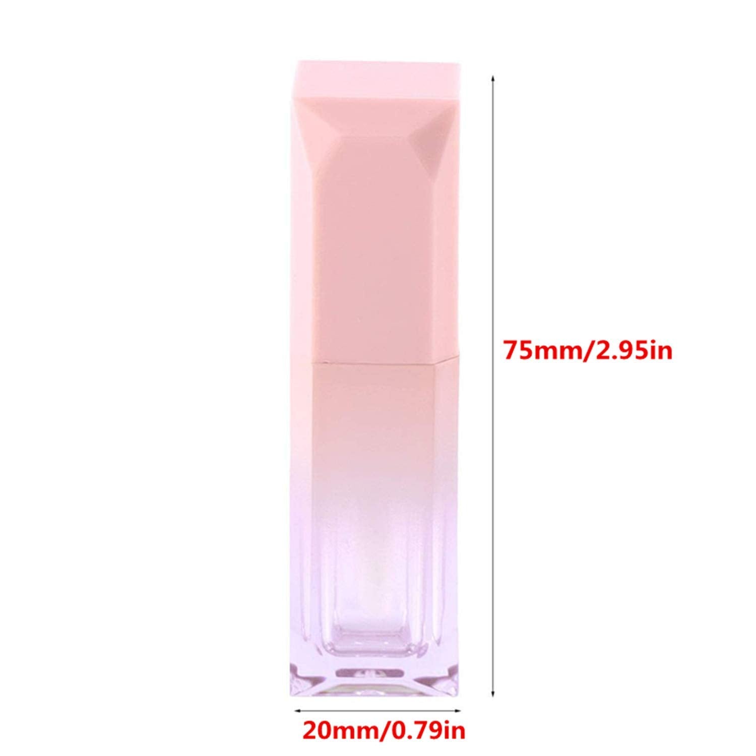 KASTWAVE 10 Pack Gradient Pink Lip Gloss Tubes - Refillable 5ml Lip Balm Containers with Wand for DIY Makeup - Perfect for Women and Girls