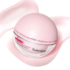 Hanskin Vegan PDRN Hyaluron Pink Glow Plumping Cream Korean Face Moisturizer with Collagen & Ceramide for Deep Hydration, Bouncy Skin, Barrier Support & Glass Skin Glow 50ml