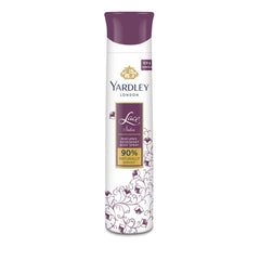 Yardley London Lace Satin Perfumed Deodorant Body Spray| Fresh Floral Scent| 90% Naturally Derived| Deo Spray| Body Deodorant for Women| 150ml