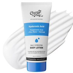 Chemist at Play Hydrating Body Lotion with Rice Water & Hyaluronic Acid for Deep Moisturization | All Skin Type | Hydrate Dry and Flaky Skin | Vegan & Cruelty-Free | 200 ml