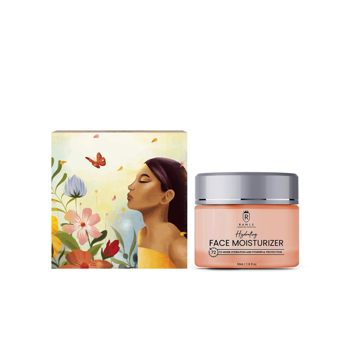 RAWLS Hydrating Face Moisturizer for Men and Women Enriched with Red Clover, Vitamin B3 & B5, Aloevera and Lemongrass oil, No Paraben, No Silicon & No Sulphur Suitable for all skin type - 50 ml