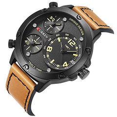 Curren Casual Watch For Men Analog Leather - CUBR2017 - Brown