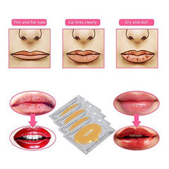 Pack of 5 Collagen Lip Mask Crystal Film Paste Lip Mask Membrane Peel Off Film Cover of Alternfeucht Moisture Essence Beauty Make Up Lip Care Accessories
