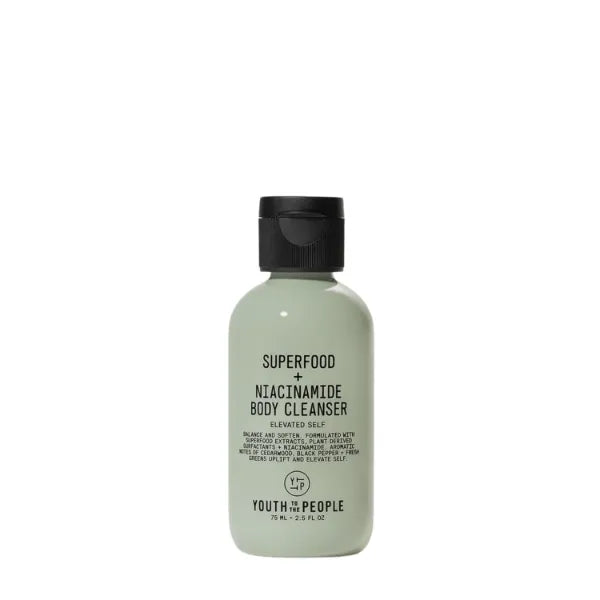 Youth To The People Superfood + Niacinamide Body Wash - Kale + Green Tea Cleanser with Nourishing Vitamins + Antioxidants, Improves Skin Texture + Dullness, Earthy + Woody Scent for Body, Vegan