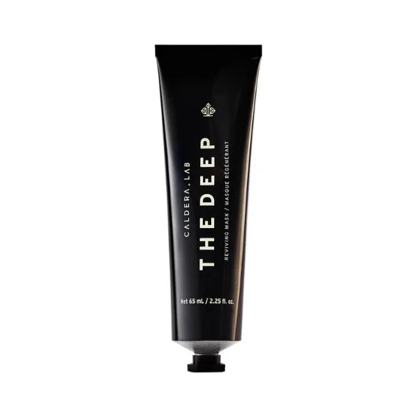 Caldera + Lab The Deep | Men's Organic Hydrating Clay Face Mask for Dry, Sensitive, & Normal Skin – Vegan, Natural & Antioxidant Packed Exfoliating Skincare Facial Treatment - 65ml
