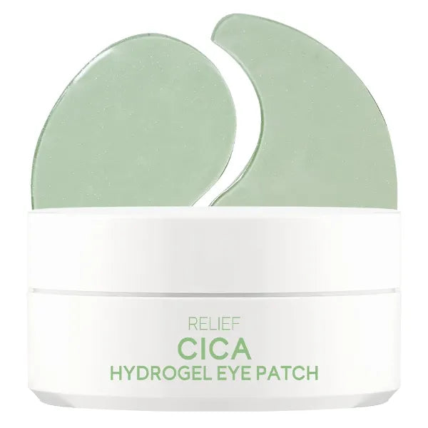 Tenzero Relief Cica Hydrogel Eye Patch 60 Patches (90g), Centella Treatments for Puffy Eye, Fine Lines, Soothing, Eye Puffiness Reducer, Hydrating Eye Pads, Korean Under Eye Masks Skincare