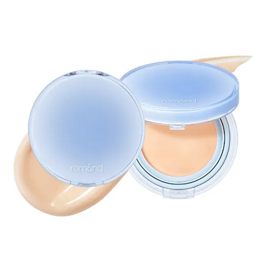 rom&nd Bare Water Cushion Foundation – Shade 03 Natural 21, Hydrating Glow Finish, Long-Lasting Lightweight Coverage, Vegan - 20g