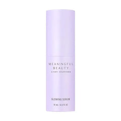 Meaningful Beauty Glowing Serum, Daily Skin Care for Women, Lightweight Hydrating Face Serum, Anti-Aging Formula with Melon Leaf Stem Cell Technology & Vitamin C, Travel Ready, 0.5 Oz
