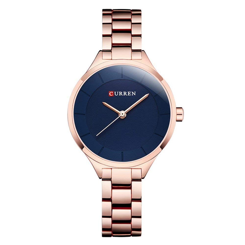 CURREN Original Women's Sports Waterproof Stainless Steel Quartz Wrist Watch -9015
