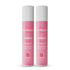 Aqualogica Radiance+ Dewy Sunscreen For All Skin Types | With Watermelon And Niacinamide | Uva/B & Blue Light Protection | Makes Skin Radiant & Bright | Spf 50+ Pa+++ (50G) (Pack Of 2)