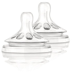Avent Philips Natural Teat with 4 Holes for 6 months and above, Pack of 2