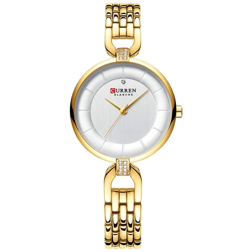 CURREN 9052 Rhinestone Elegant Design Women Wrist Watch Casual Style Quartz Watch