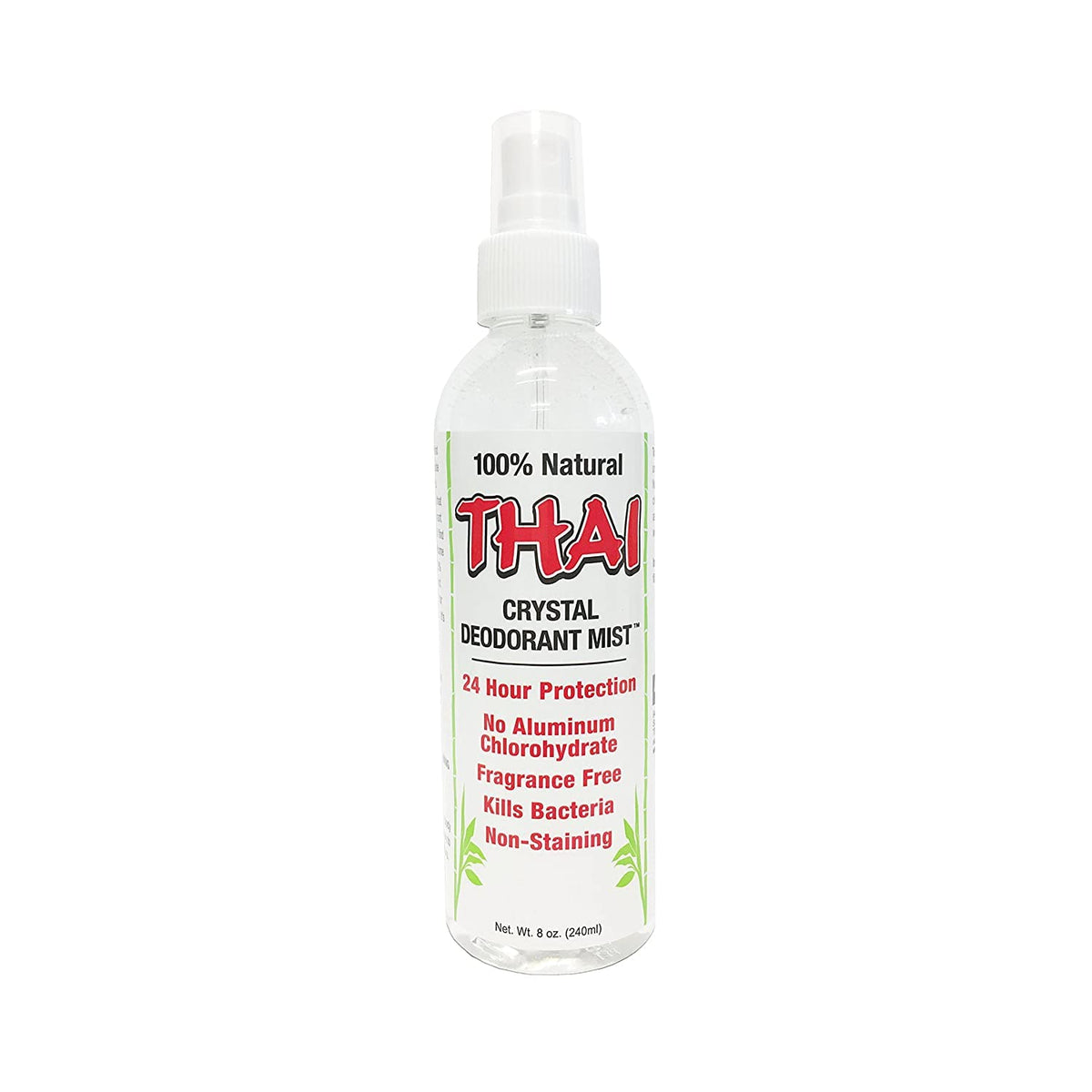 Thai Deodorant Stone Natural Crystal Mist Spray 8 Fluid Ounces, 8 Fl Oz (Pack of 1)