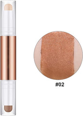 Women Facial Make Up Double-Headed Stick Portable Highlighter Shadow Bronzers Contouring Cosmetics for Professional, Type 2