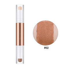 Women Facial Make Up Double-Headed Stick Portable Highlighter Shadow Bronzers Contouring Cosmetics for Professional, Type 2
