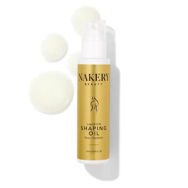 Nakery Liquid Silk Shaping Body Oil, Skin Firming & Tightening Body Oil, Wrinkle & Stretch Mark Oil, Skin Therapy Oil for Cellulite Loose & Aging Skin - Moisturizing Body Oil for Dry & Ashy Skin - 120ml