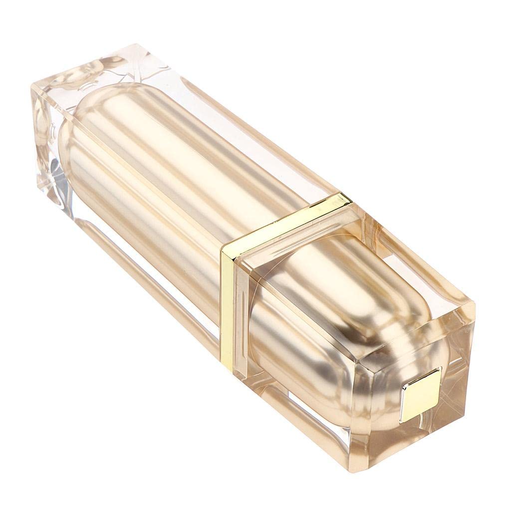20/40ml Empty Airless Pump Bottle with Lid for Beauty Products Lotion Serum - Golden+Golden, 40ml