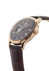 ORIENT Open Heart Men's Automatic Manual Winding Mechanical Classic Leather Band Skeleton Dial Wrist Watch