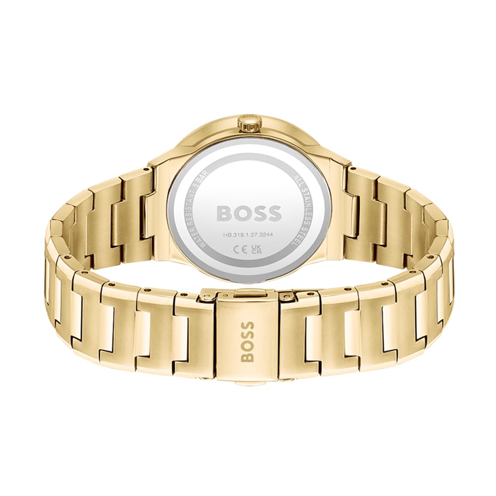 Hugo Boss BREATH Women's Watch, Analog - Gold / Green