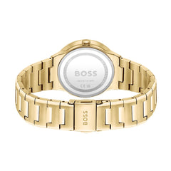 Hugo Boss BREATH Women's Watch, Analog - Gold / Green