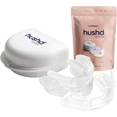 GOODSLEEPCO Hushd Avera Anti-Snoring Device Mouth Guard for Sleeping | FDA Cleared Adjustable Snore Stopper & Night Guard for Grinding Teeth | Professional Fit Sleep Mouthpiece with Travel Case
