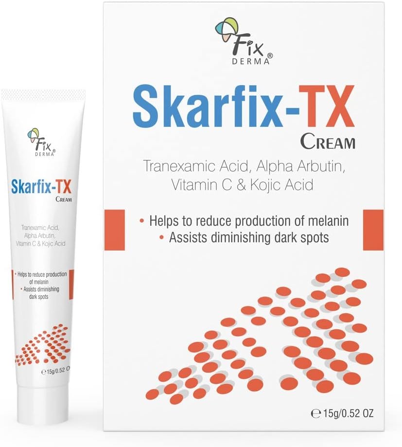 Fixderma 10% Tranexamic Acid + 2% Kojic Acid + 1% Arbutin SKARFIX -TX Face Cream | Pigmentation Removal Cream | Uneven Skin Tone, Reduces Dark Spots and Blemishes - 15 gm