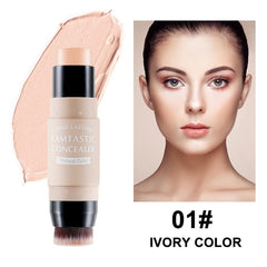 MAKINGTEC 2 PCS Contour Highlighter Stick with Brush -Bronzer Pen, Face Brightens Shades Pencil, Highlighting Shade, Highlight Shaping Stick, Waterproof, Longwear Makeup(01 and 04)