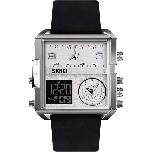 SKMEI Square Watches for Men, LED Backlight Large Screen h, Waterproof