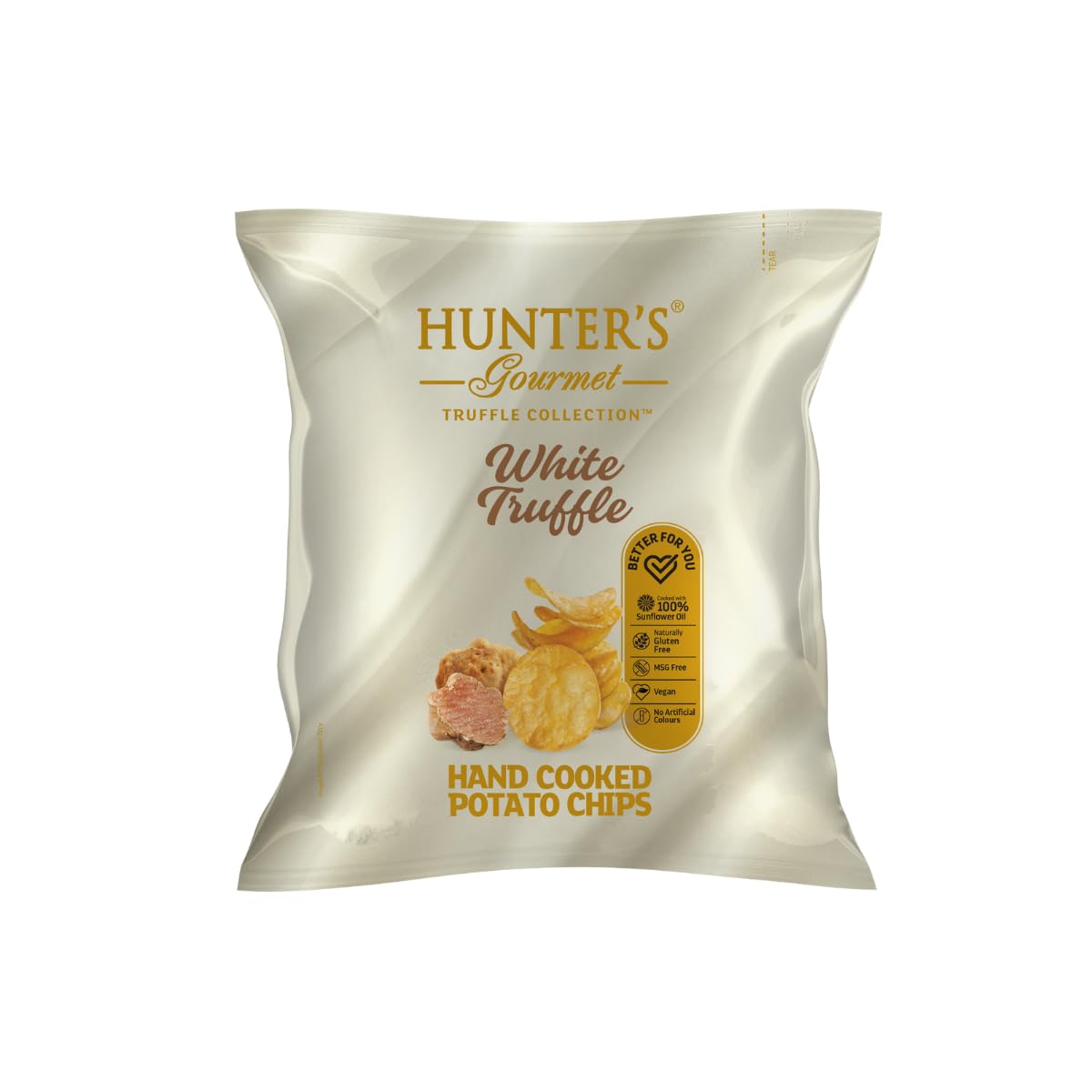 Hunter's Gourmet White Truffle Hand Cooked Potato Chips - 40gm
