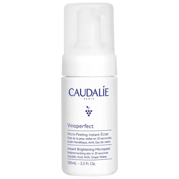 Caudalie Vinoperfect Instant Brightening Mandelic Acid and AHAs Micropeel Foam Cleanser - 100 mL